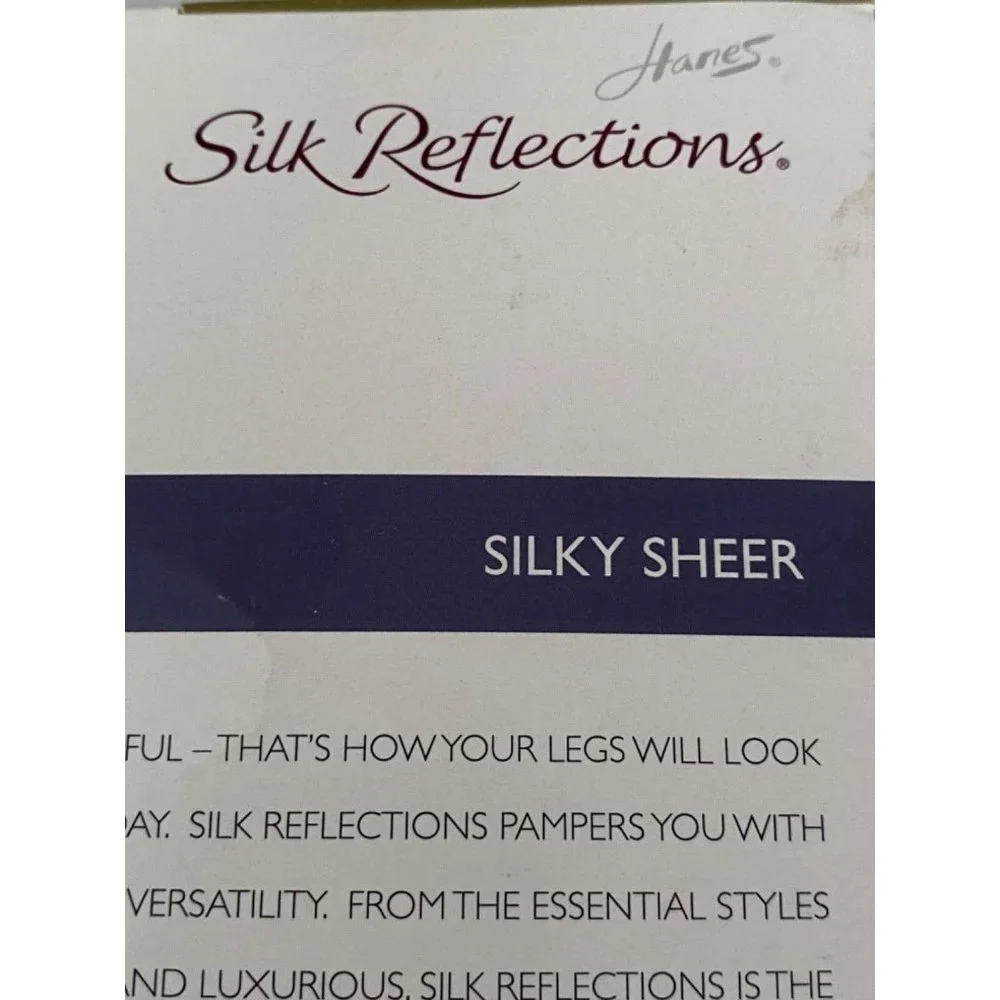 Hanes Silk Reflections Silky Sheer‎ Thigh Highs Sandalfoot Size AB Little Color